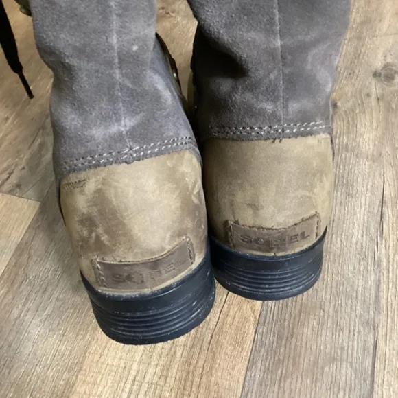 Sorel Boots EMILIE Lace Up Leather Suede Waterproof  Womens Size 8.5 - Picture 5 of 6